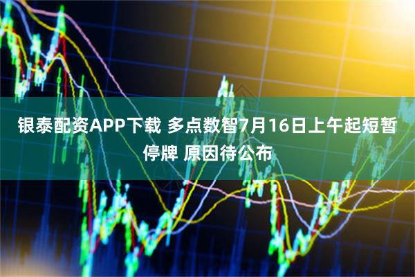 银泰配资APP下载 多点数智7月16日上午起短暂停牌 原因待公布