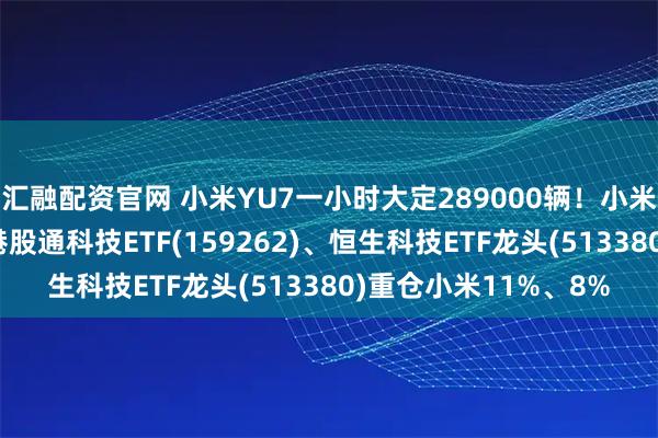 汇融配资官网 小米YU7一小时大定289000辆！小米集团高开涨超8%，港股通科技ETF(159262)、恒生科技ETF龙头(513380)重仓小米11%、8%