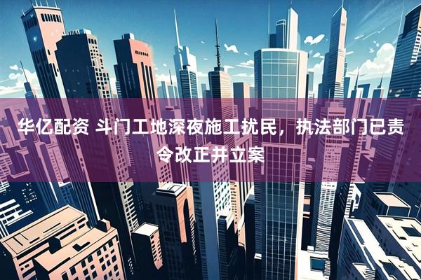 华亿配资 斗门工地深夜施工扰民，执法部门已责令改正并立案
